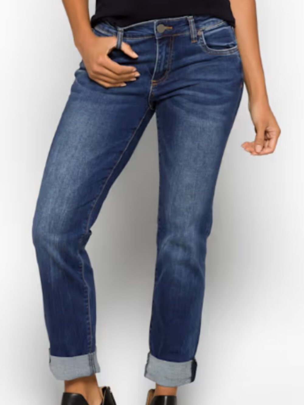 KUT From The Kloth Catherine Boyfriend Jeans/NwT/Size 14W/Dark blue